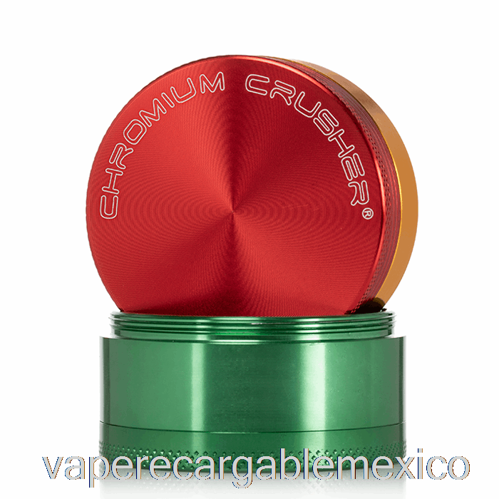 Trituradora De Cromo Recargable Vape 2.2 Pulgadas Molinillo De 4 Piezas Rasta
